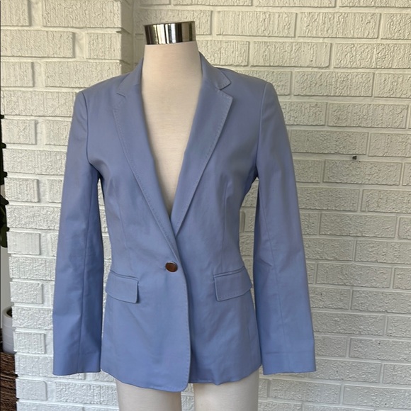 Lafayette 148 New York Jackets & Blazers - Lafayette 148~ periwinkle, blue single button, whip stitch, blazer.